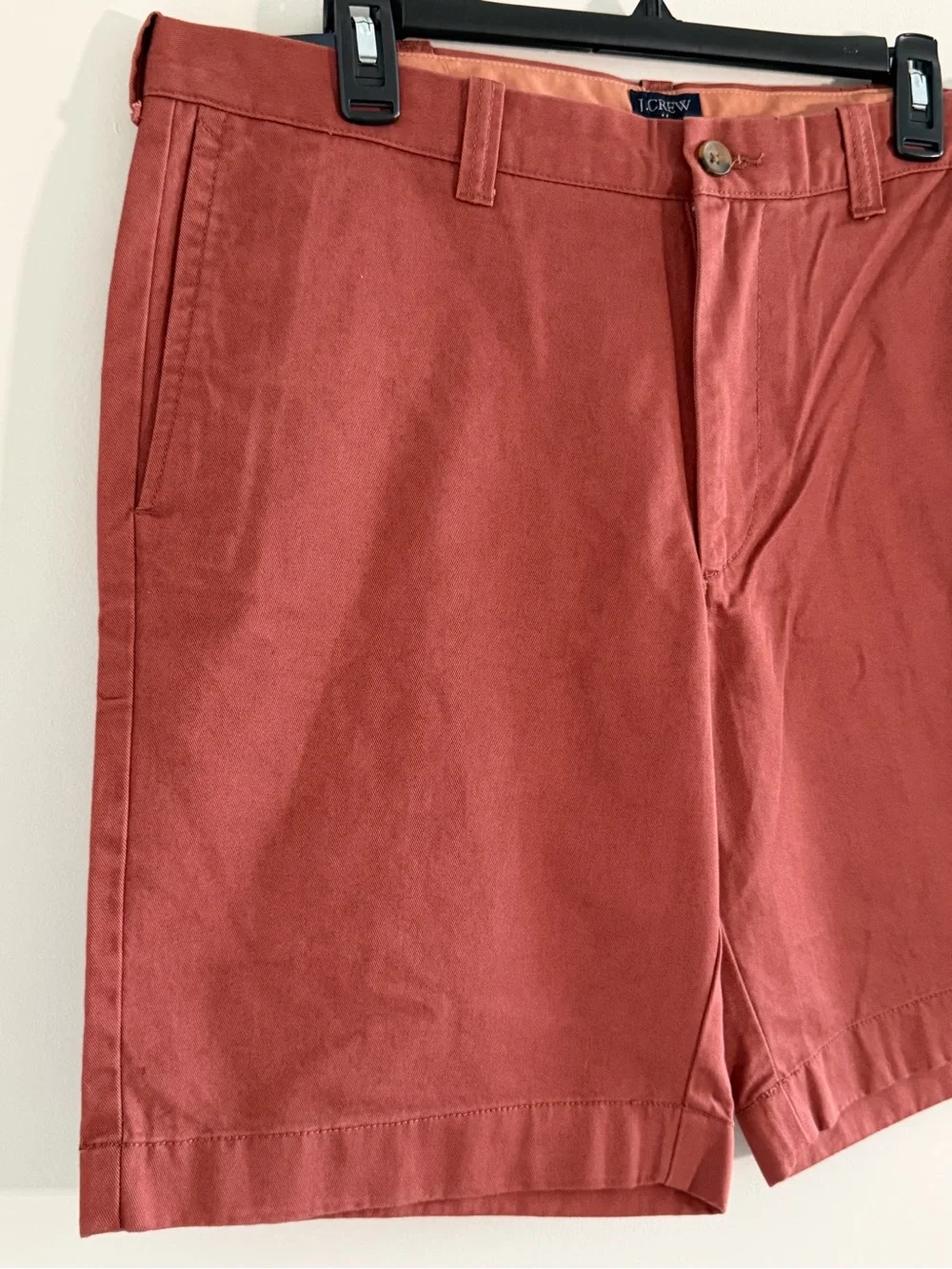 NWT J Crew Chino Shorts Mens 35 Rust Red 9” Inseam Preppy Classic Golf Cotton